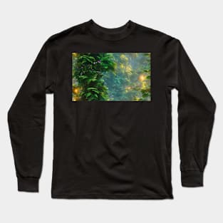 Seamless Jungle Plants Texture Patterns XVII Long Sleeve T-Shirt